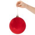 Weihnachtskugeln Rot Samtoptik 20cm 3er-Set | Floristik24.at