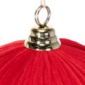 Weihnachtskugel Samt Rot 25 cm Set 2 Stück für Innenbereich | Floristik24.at