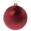 Floristik24 Weihnachtskugeln Rot Samtoptik Ø 20 cm 3 Stück