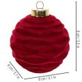 Samt-Weihnachtskugeln Bordeauxrot 8cm 12er-Pack Kunststoff | Floristik24.at