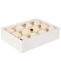 Weihnachtskugel-Set Cremeweiß