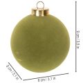 Weihnachtskugeln Kunststoff Moosgrün 8 cm 12 Stück mit Strukturmix | Floristik24.at