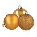 Floristik24 Christbaumkugeln, Weihnachtsdeko, Baumschmuck Orange Kunststoff Ø6cm 10St