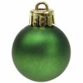 Floristik24 Christbaumschmuck Weihnachtskugel Grün 3cm 14St