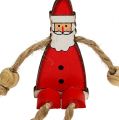 Floristik24 Weihnachtsmann Figur sitzend 6,5cm Rot 12St