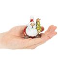 Weihnachtsmann-Figuren aus Keramik mit Tannenbaum, 7 cm, 2er-Set | Floristik24.at