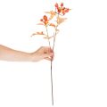 Künstlicher Weißdorn-Zweig mit Blättern und Beeren 62cm Orange-Rot | Floristik24.at