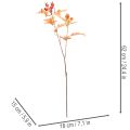 Künstlicher Weißdorn-Zweig mit Blättern und Beeren 62cm Orange-Rot | Floristik24.at