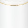 Weißes Satinband mit goldener Kante, Kranzband, 25 m x 125 mm, wasserfest | Floristik24.at