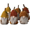 Floristik24 Wichtel-Figuren-Set aus Stoff und Kunststoff mit Strickmütze Eichel-Design 10 cm 6 Stück