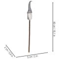 Wichtel Dekofigur auf Holzstab 46 cm 6er-Set Grau-Rot | Floristik24.at