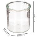 Rundes Windlicht aus klarem Glas, Teelichthalter, 8 cm, 3er-Set | Floristik24.at