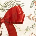 Windlicht Glas mit roter Schleife und Winterzweigen 15cm | Floristik24.at