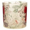 Windlicht Glas mit roter