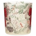 Windlicht Glas mit roter