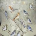 Windlicht Glas 8 cm mit Vogel- und Schneeflocken-Motiv, 2er-Set | Floristik24.at