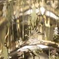 Windlicht Glas 15cm Grün Gold