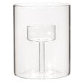 Glas-Windlicht mit erhöhtem Teelichthalter 11 cm für Innenbereich | Floristik24.at