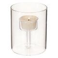 Glas-Windlicht mit erhöhtem