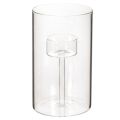 Floristik24 Kerzenglas Windlicht mit Einsatz für Stumpenkerzen 15 cm Transparent 2 Stück