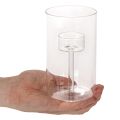 Kerzenglas Windlicht mit Einsatz für Stumpenkerzen 15 cm Transparent 2 Stück | Floristik24.at