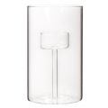Kerzenglas Windlicht mit Einsatz für Stumpenkerzen 15 cm Transparent 2 Stück | Floristik24.at