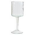 Floristik24 Windlicht Glas mit Fuß, Teelichthalter Glas rund Ø8cm H20cm