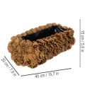 Rechteckiger Pflanzkasten aus Tannenzapfen 40 cm Naturbraun für Bepflanzung | Floristik24.at