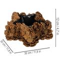 Tannenzapfen-Pflanztopf Sternform 30cm naturbraun | Floristik24.at