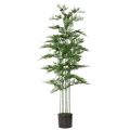 Künstlicher Bambusbaum 132 cm aus Kunststoff und Stoff mit schwarzem Topf, grün | Floristik24.at