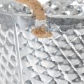 Zinktopf mit Rautenmuster und