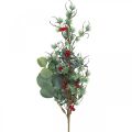 Floristik24 Weihnachtszweig Künstlich Grün Rote Beeren Deko 70cm