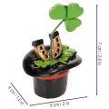 Glücksfiguren Kleeblatt und Käfer im Zylinder Kunststoff 7 cm 3er-Set | Floristik24.at