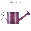 Deko Gießkanne Metall Lila Ø13,5cm H12,5cm Übertopf für Innen und Balkon | Floristik24.at