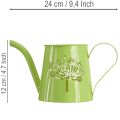 Deko-Gießkanne aus Metall mit Pusteblumen-Motiv in Grün, H12cm, 2 Stück | Floristik24.at