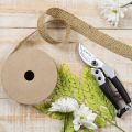 Dekoband Jute Grün Natur 25mm x 10m Juteband für Dekoration | Floristik24.at
