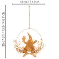 Dekoringe Metall Ø18cm, Edelrost, Rentier & Weihnachtsmann, 2er-Set, innen & außen | Floristik24.at