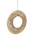 Floristik24 Dekoringe Metall mit Jute Ø38cm Natur 2 Stück