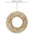 Dekoringe Metall mit Jute Ø38cm Natur 2 Stück | Floristik24.at