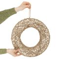 Dekoringe Metall mit Jute Ø38cm Natur 2 Stück | Floristik24.at