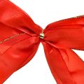 Dekoschleife Rote Schleife mit goldenem Rand – Elegante Weihnachtsdeko 4cm breit 15×21cm 10St | Floristik24.at