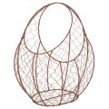 Floristik24 Drahtkorb aus Metall in Rostoptik, H34cm L30cm, Braun