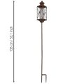Gartenlaterne aus Metall mit Glaszylinder, Rost-Optik, 12x12x135cm, für den Außenbereich | Floristik24.at