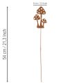 Gartenstecker Metall Edelrost Fliegenpilz 15 cm Rostbraun 6 Stück | Floristik24.at