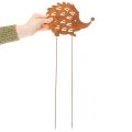 Gartenstecker Metall Igel 20cm Rostoptik für Außenbereich | Floristik24.at