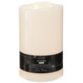 LED Kerze mit Timer Ø12,5cm H20cm Cremefarben Warmweiß Kunststoff | Floristik24.at