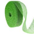 Floristik24 Juteband Gitterband Grün 5cm x 40m für Dekoration und Bastelarbeiten