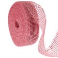 Floristik24 Juteband aus Naturmaterial Rosa 5 cm x 40 m Deko-Band für vielseitigen Einsatz