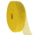 Floristik24 Juteband Gelb 5 cm x 40 m Tischband Dekoband