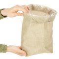 Jutetasche Geschenksack 20×10×30cm Naturfarben Jute Kunststoff | Floristik24.at